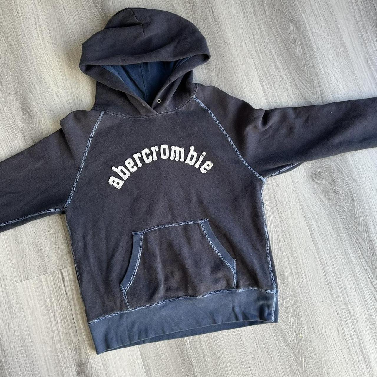 Abercrombie and fitch navy sales hoodie