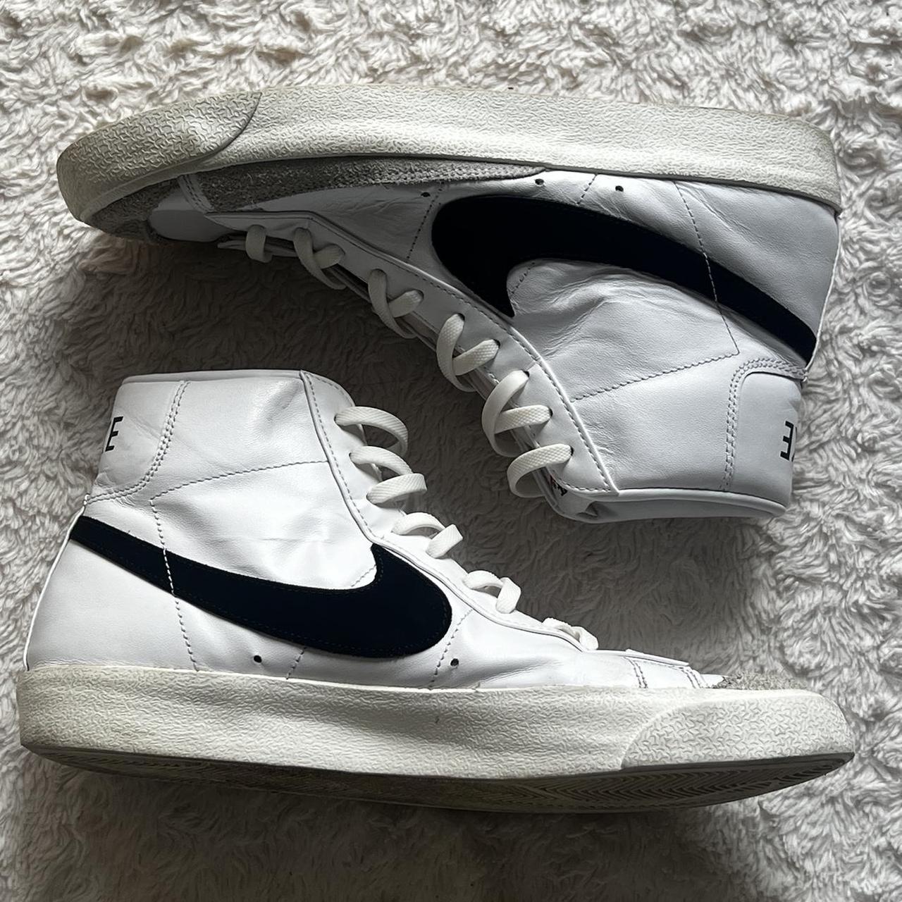Nike Blazer Mid '77 Vintage White Black Suede... - Depop