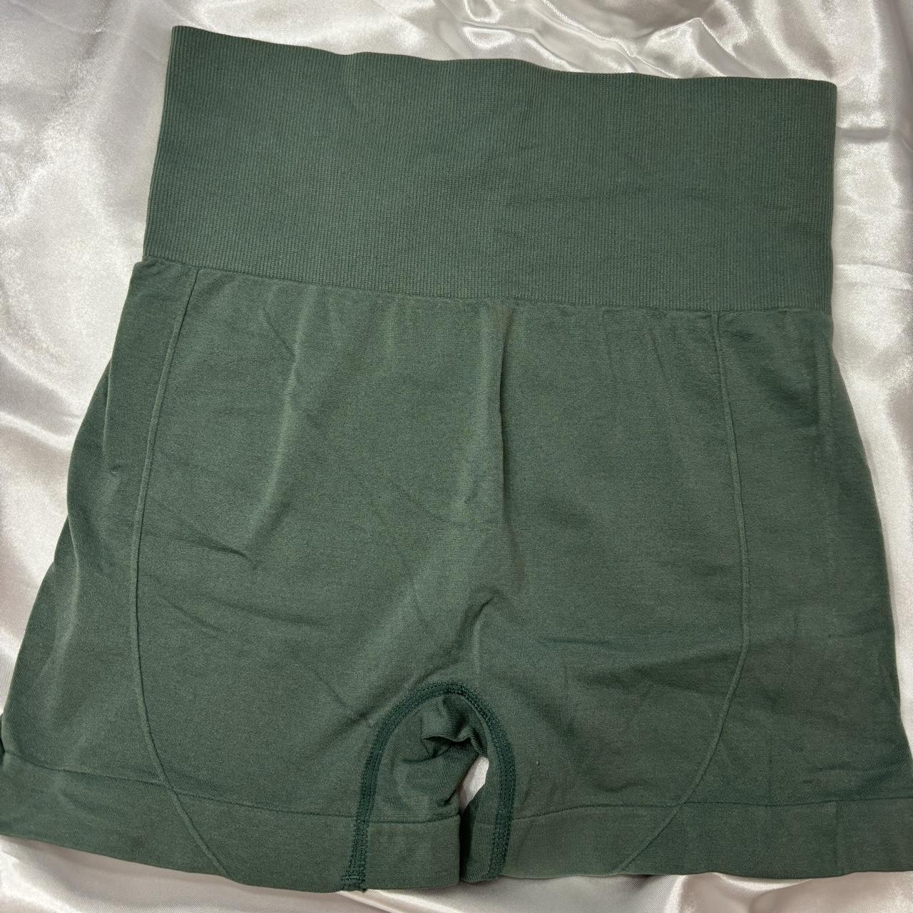 dark green biker shorts •no tag but would best fit... - Depop