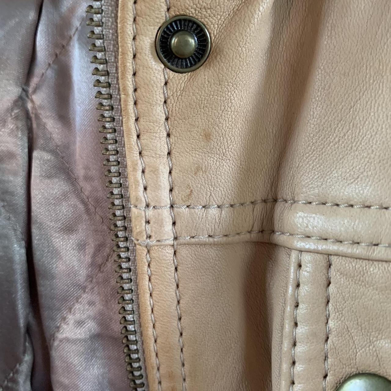 BANANA REPUBLIC designer vintage tan leather jacket... - Depop