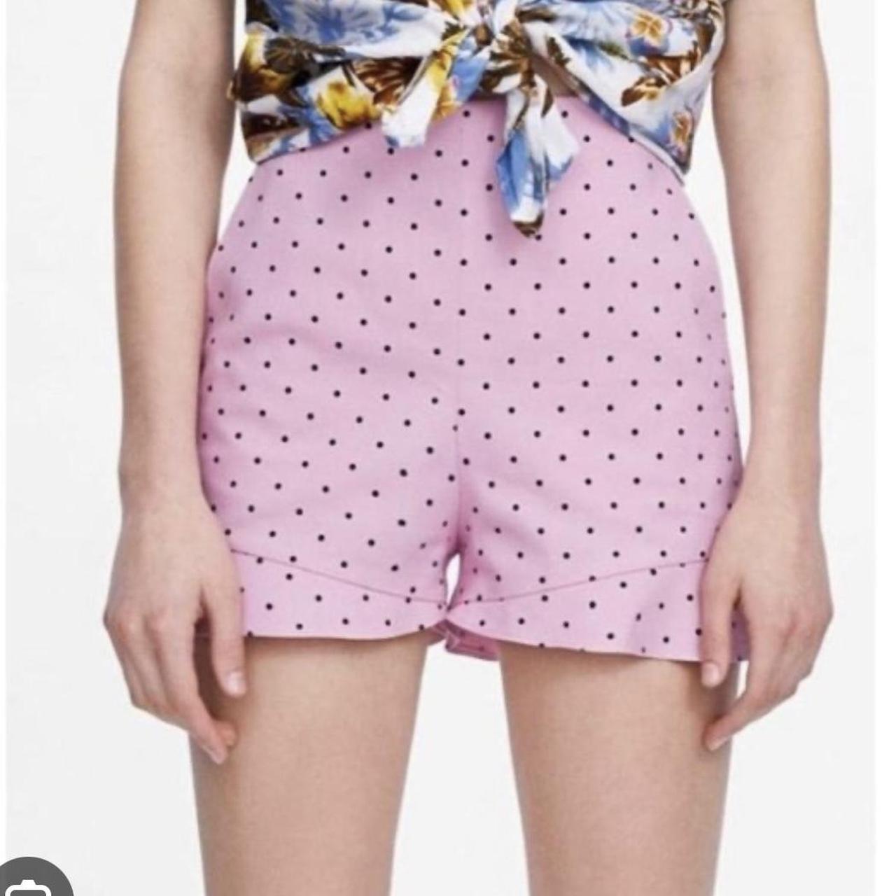 Zara pink polka dot shorts Good condition Size