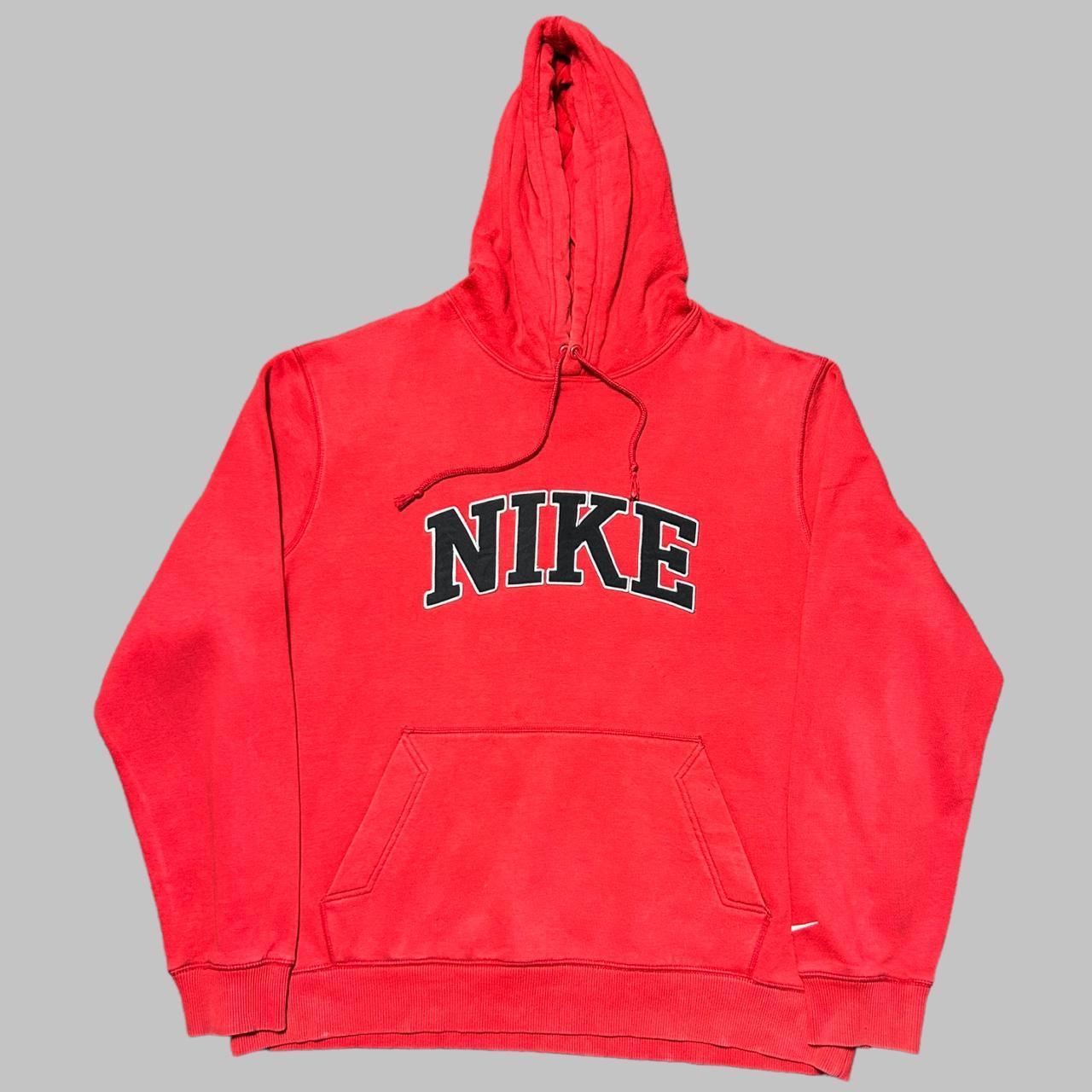 mens black and red nike hoodie