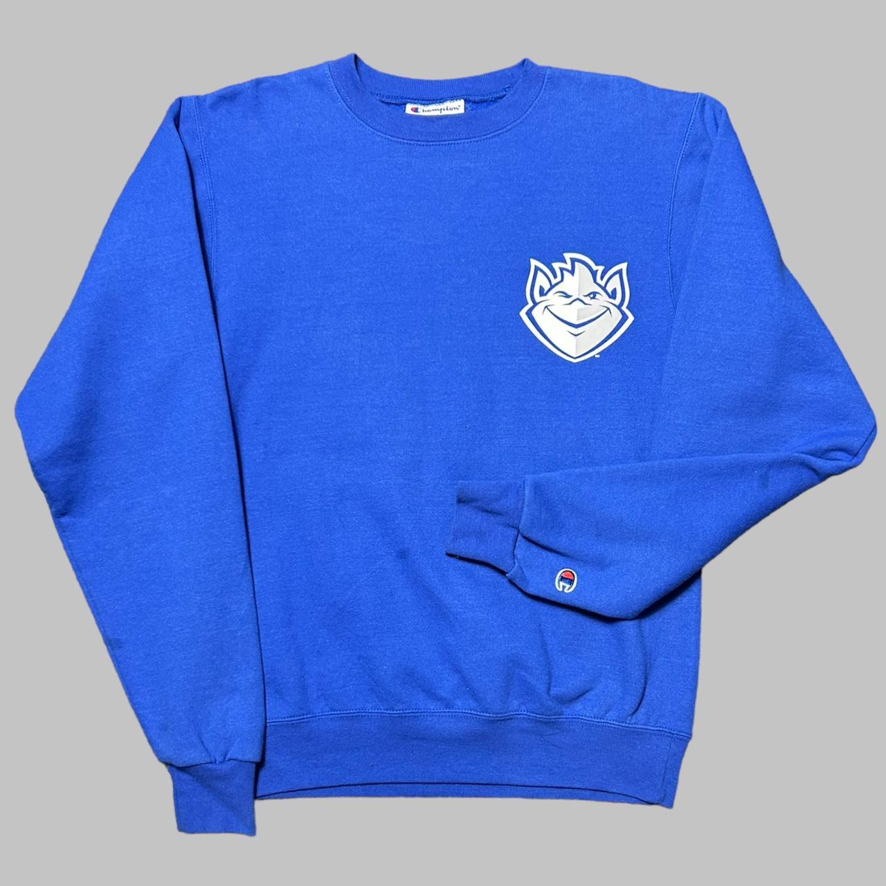 Blue champion sweatshirt Brilliant blue colour... - Depop