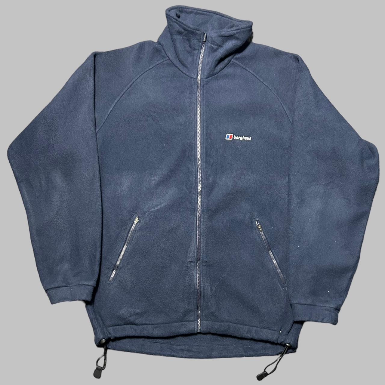 Navy vintage berghaus fleece jacket. Brilliant... - Depop