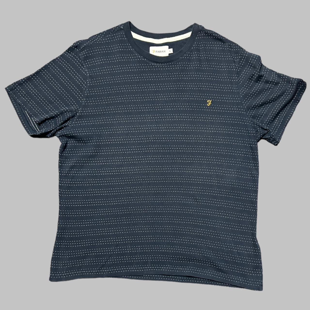 Navy farah T-shirt Navy colour farah T-shirt with... - Depop