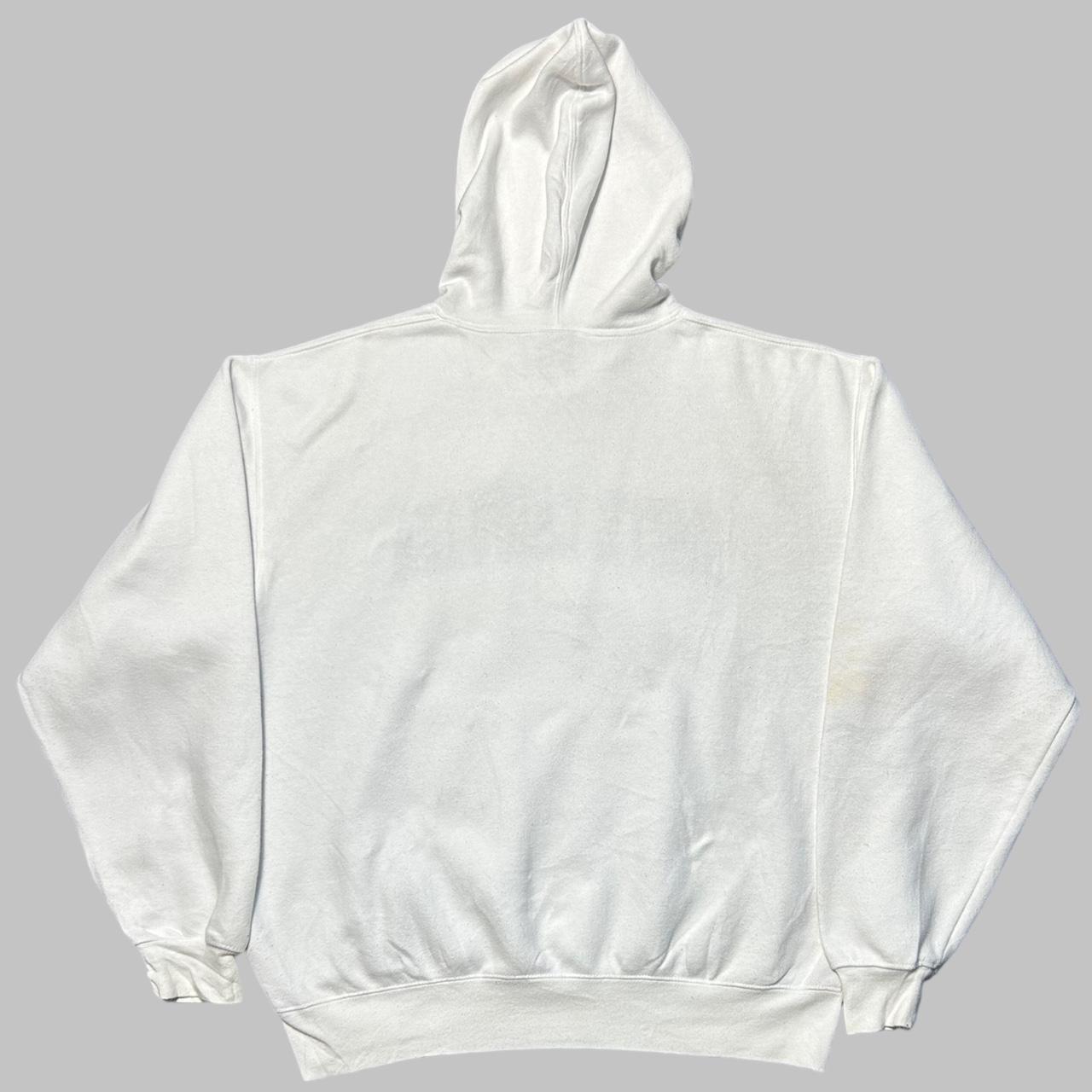 Nike Men's White and Red Hoodie Depop