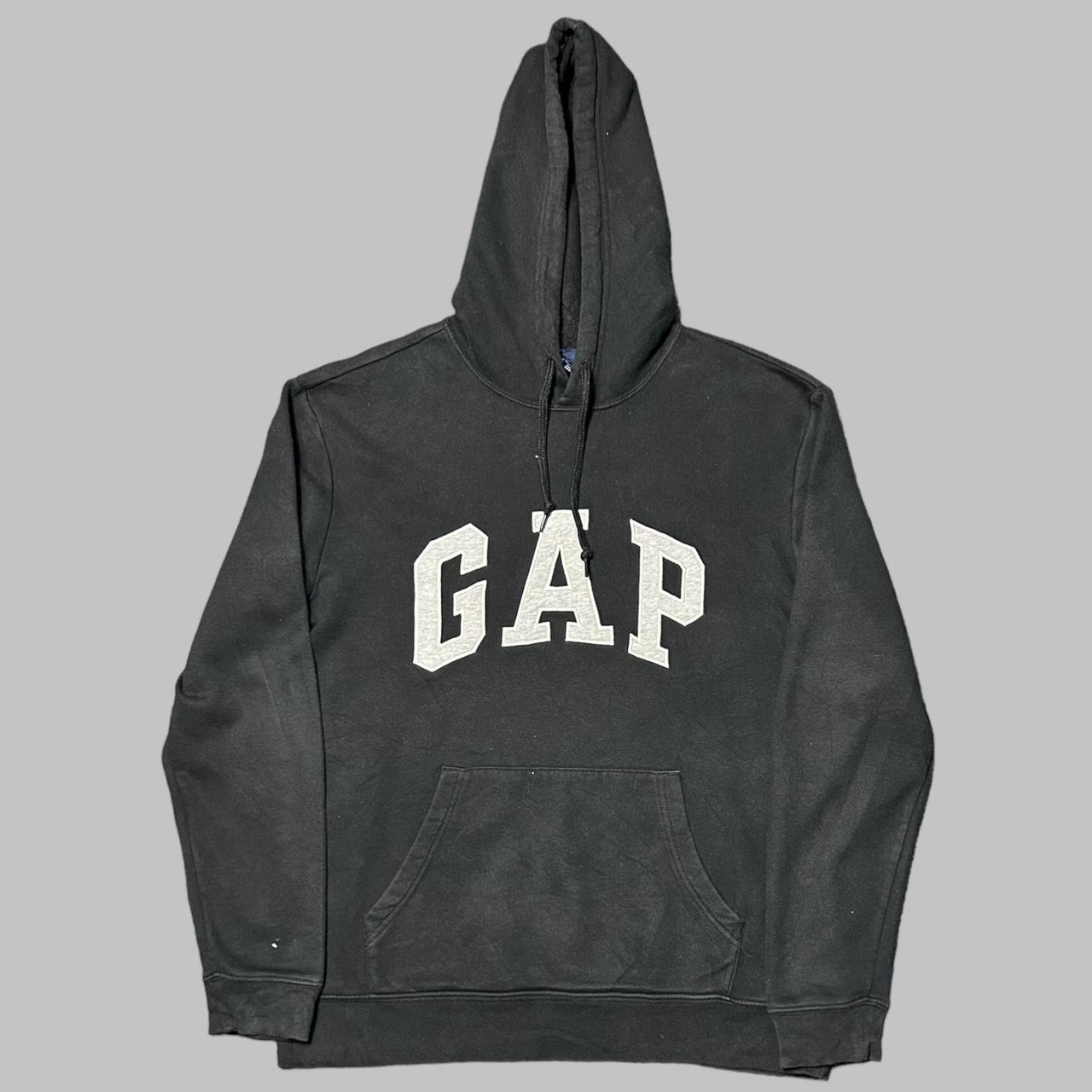 Black vintage spell out Gap hoodie Amazing black... - Depop