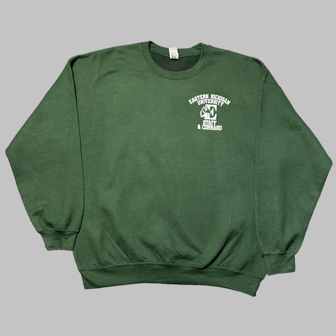 Green vintage USA Eastern Michigan university... - Depop