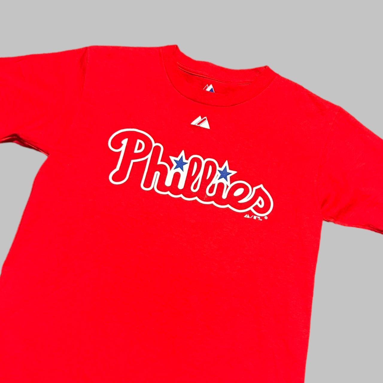 1990s Philadelphia Phillies Paint Stained Cotton Game Day T-Shirt – Red  Vintage Co