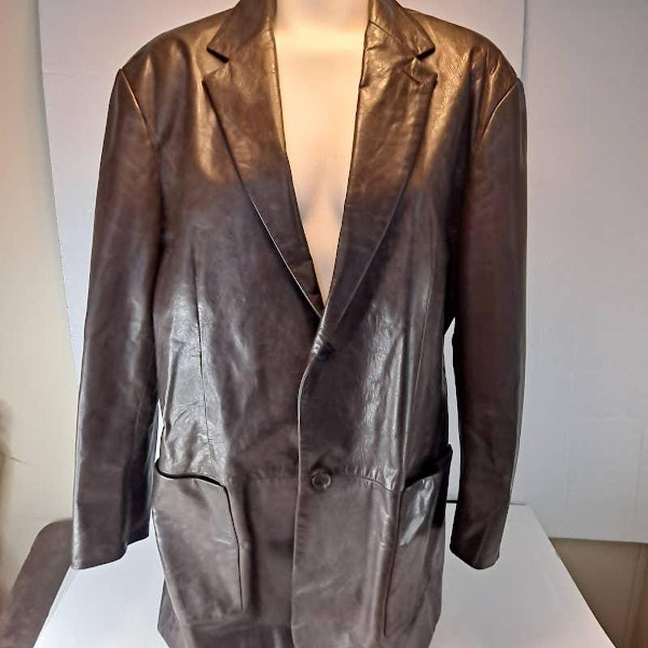 bruno magli leather coat