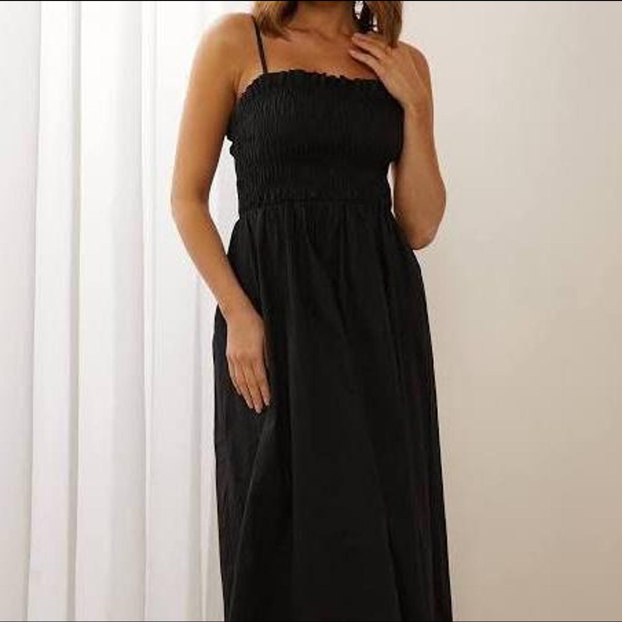 Kmart Shirred Midi Dress. Straps removable. Size 12... Depop