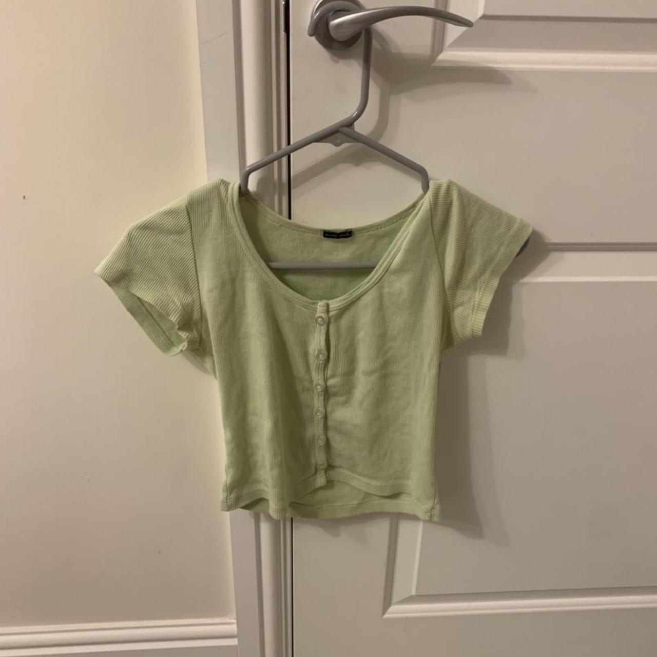Brandy Melville Women's Green Tshirt Depop