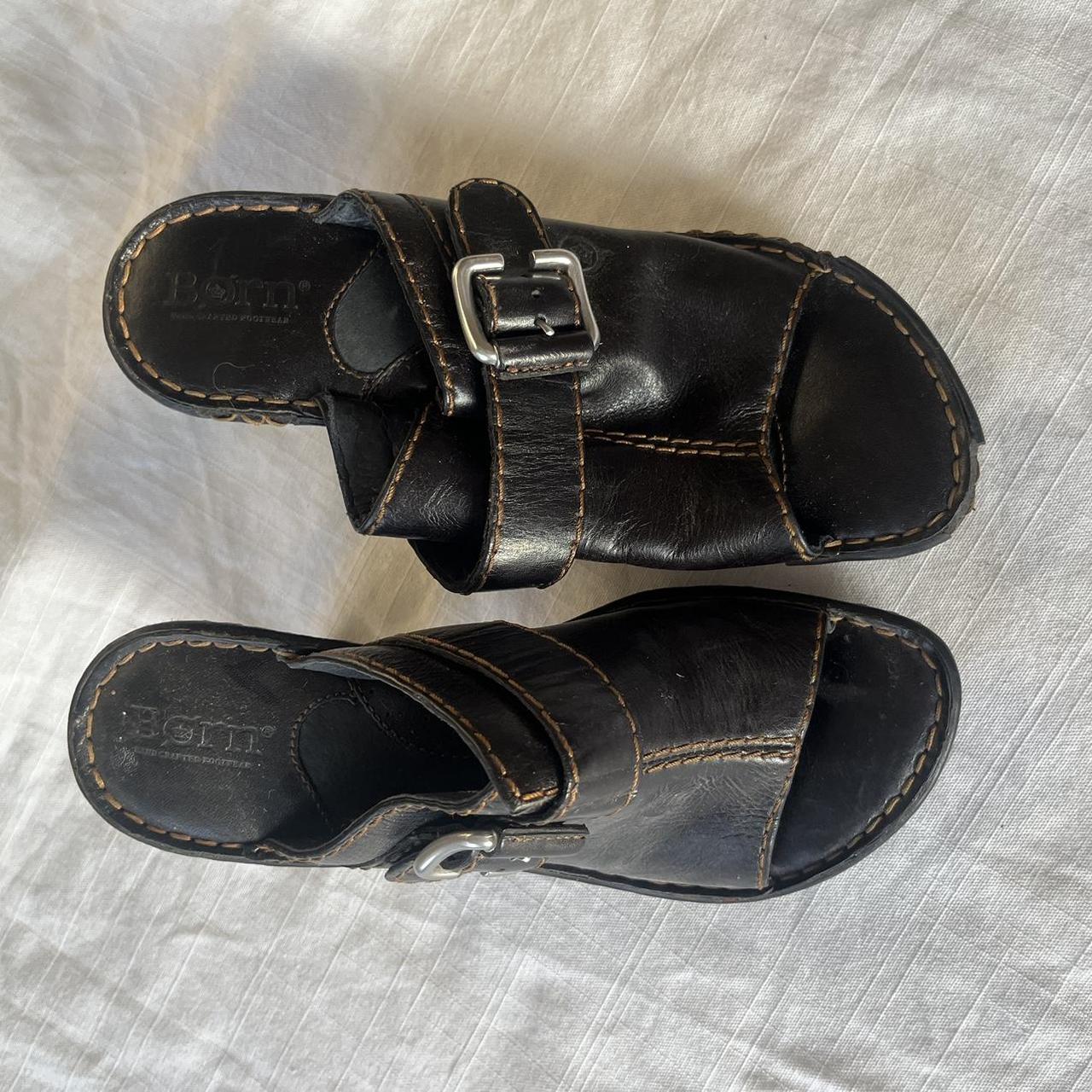 born peep toe sandals