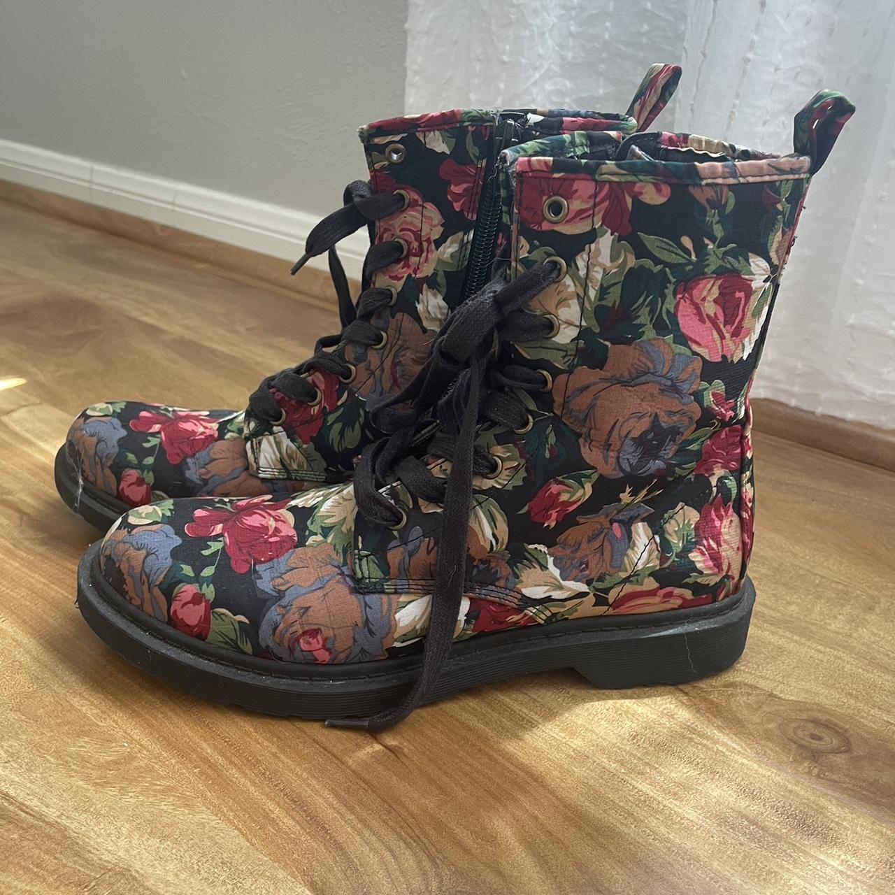 floral combat boots target