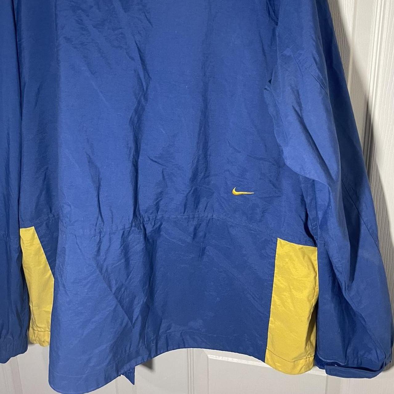Vintage blue and yellow Nike full zip up light... - Depop