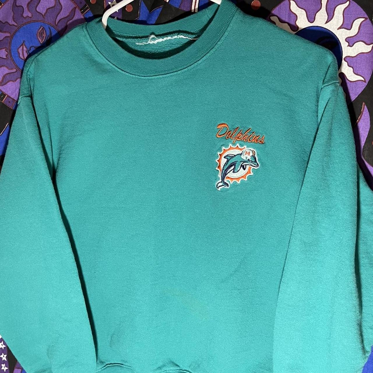 Youth Kids Vintage 90s Miami Dolphins Teal Orange - Depop