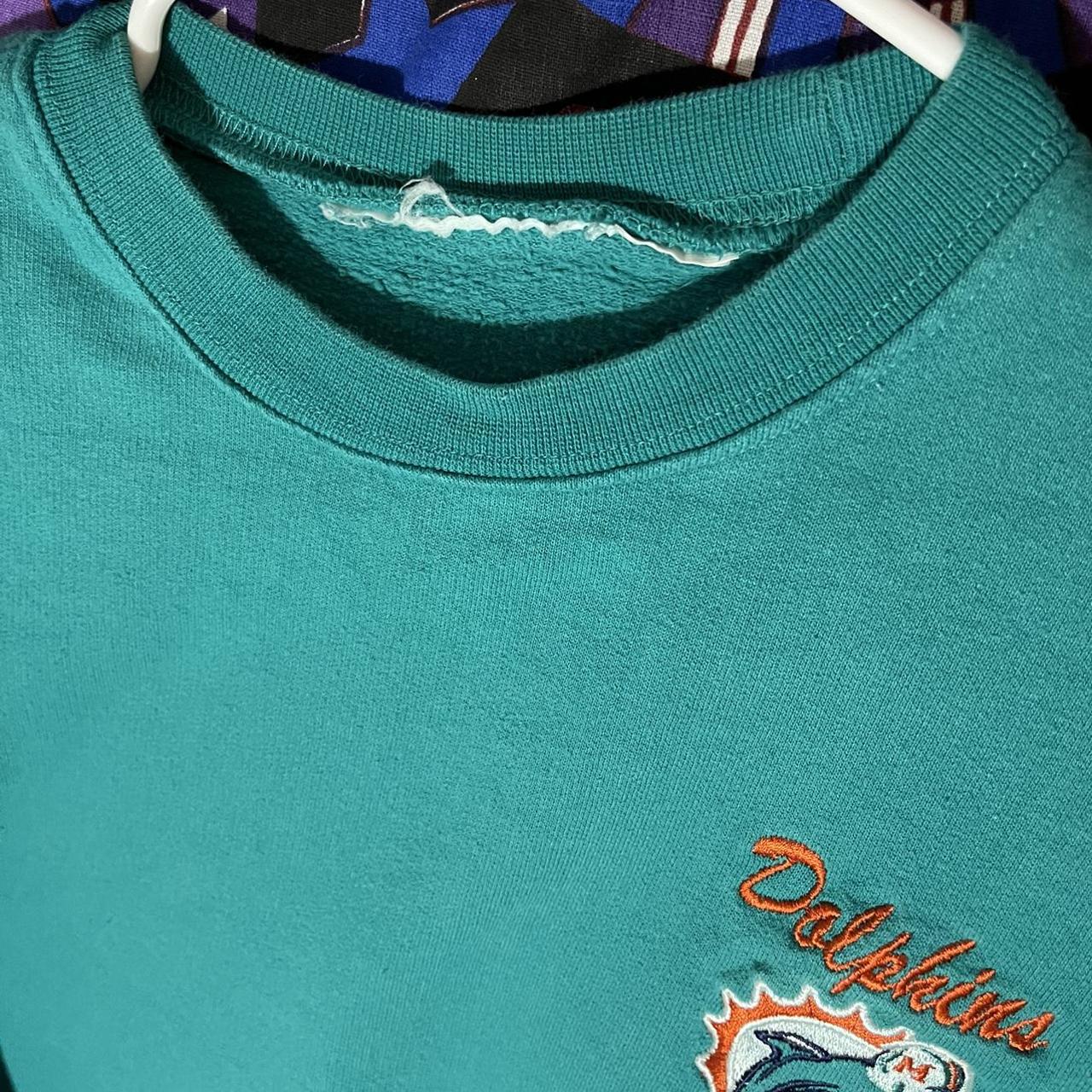 Youth Kids Vintage 90s Miami Dolphins Teal Orange - Depop