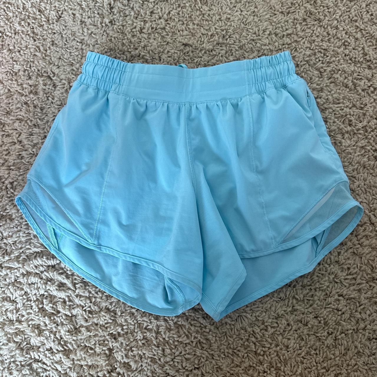 Cutest light blue lulu shorts Size 4 4 inch... - Depop