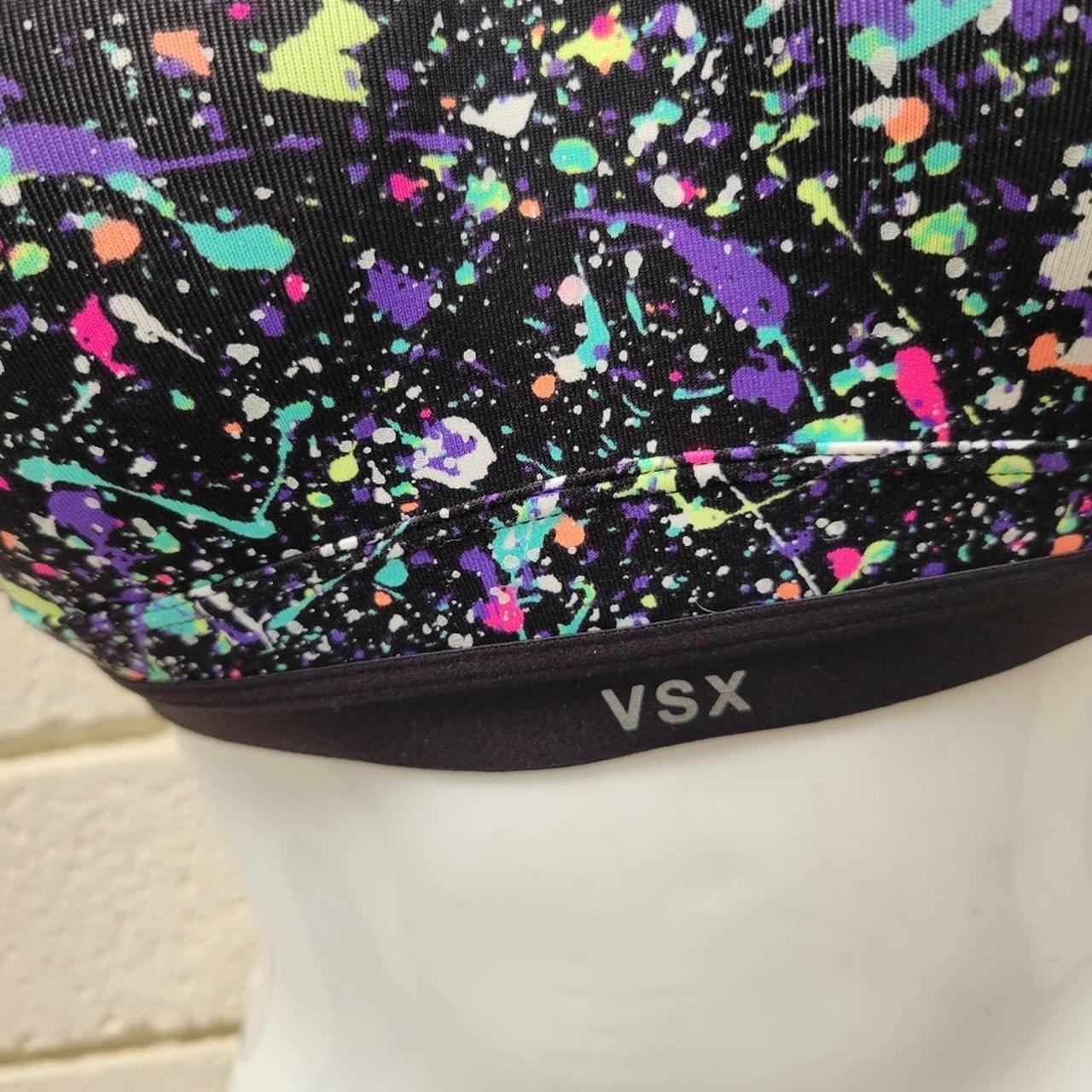 Victoria's Secret VSX Neon Splatter Paint Sports Bra... Depop