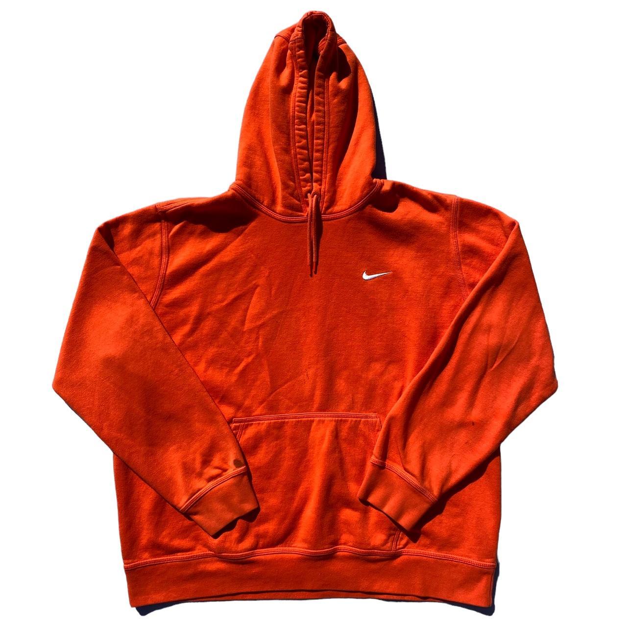 orange nike hoodie zip up