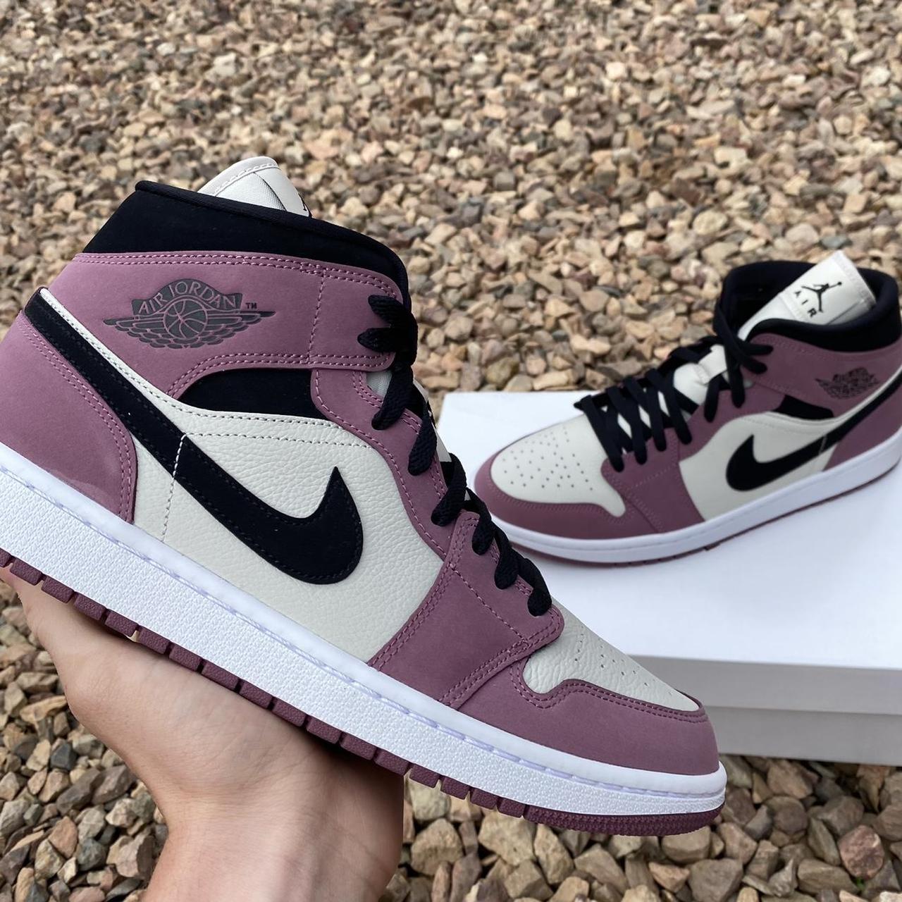 Nike Air Jordan 1 Mid SE Light Mulberry Purple Sizes... - Depop