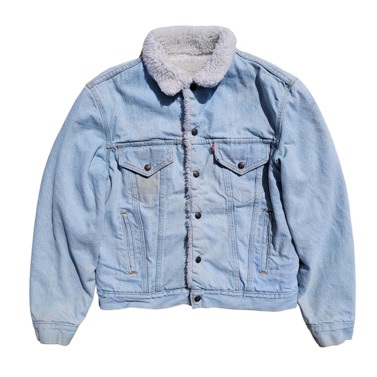 Levi's sherpa trucker top jacket light blue