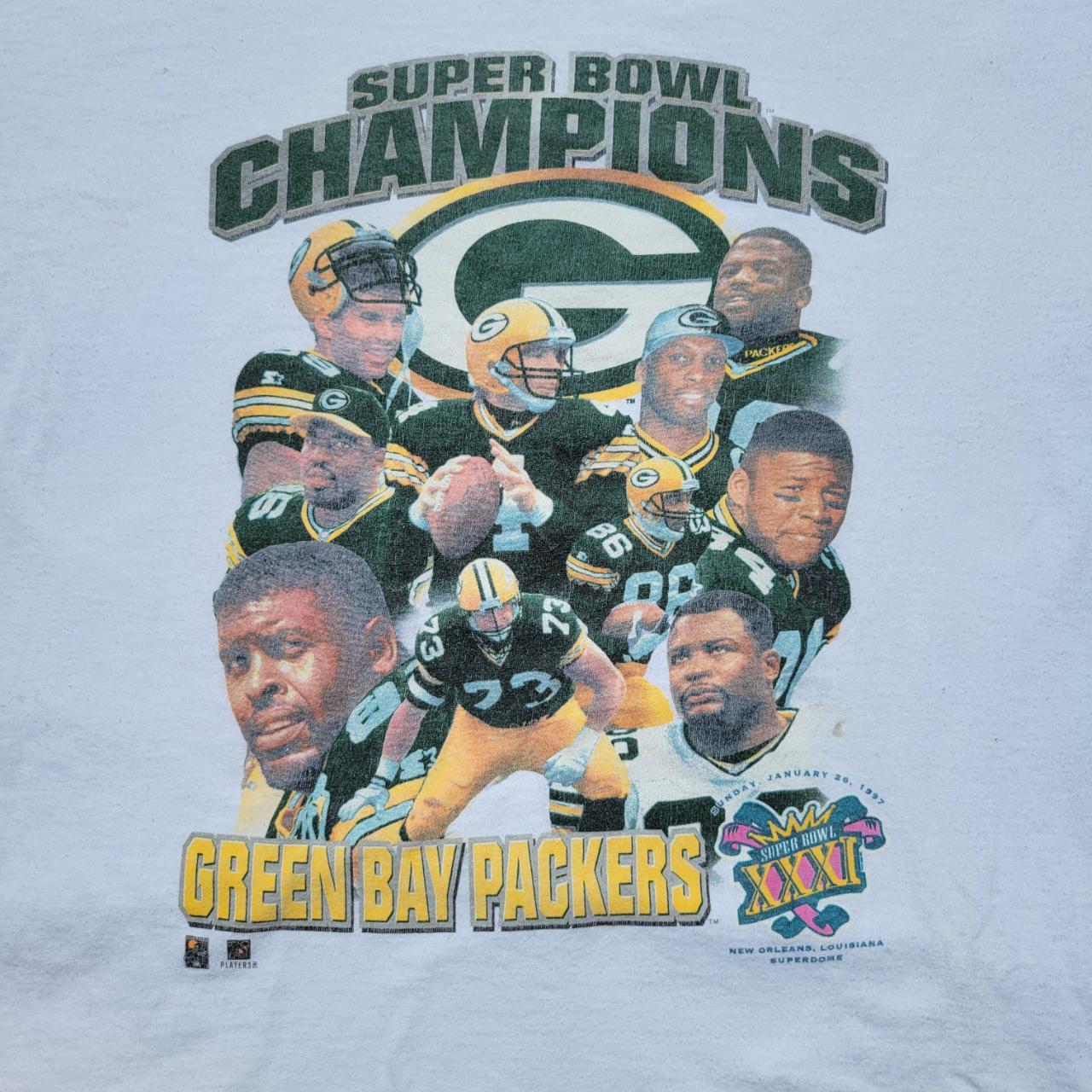 Vintage Green Bay Packers Super Bowl XXXI 31 Champs - Depop