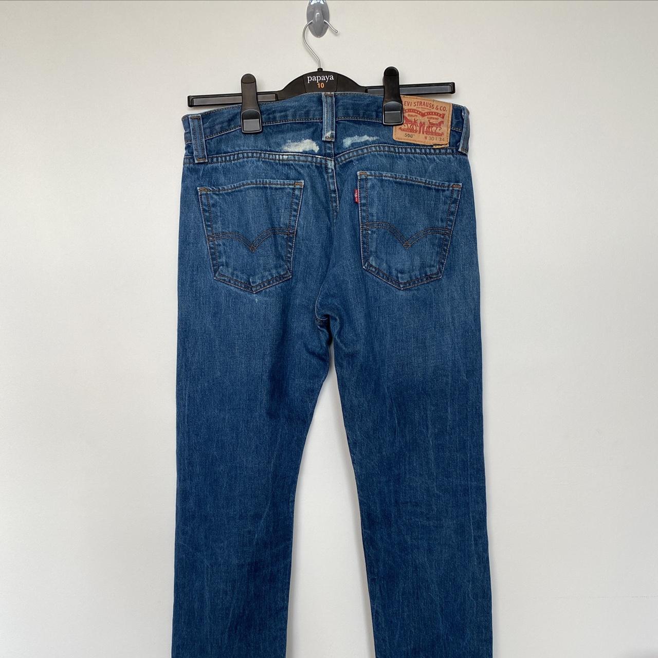 Levi's 508 Mid Blue Wash Straight Leg Denim Jeans... - Depop