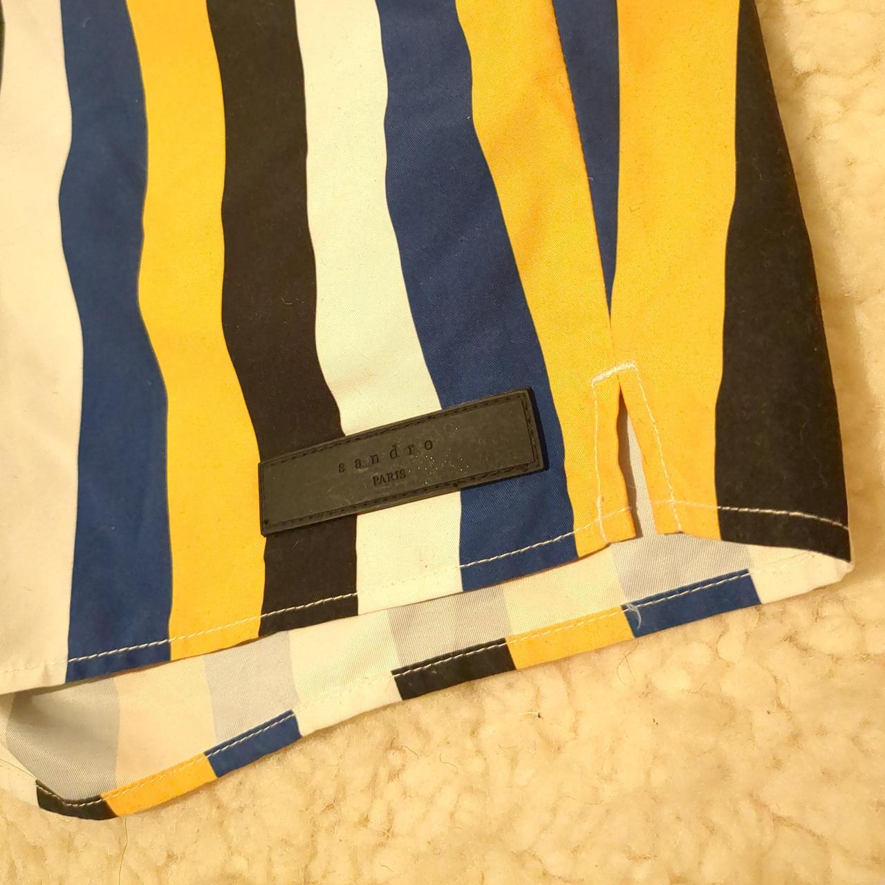 Sandro Men's Yellow and Blue Swim-briefs-shorts | Depop