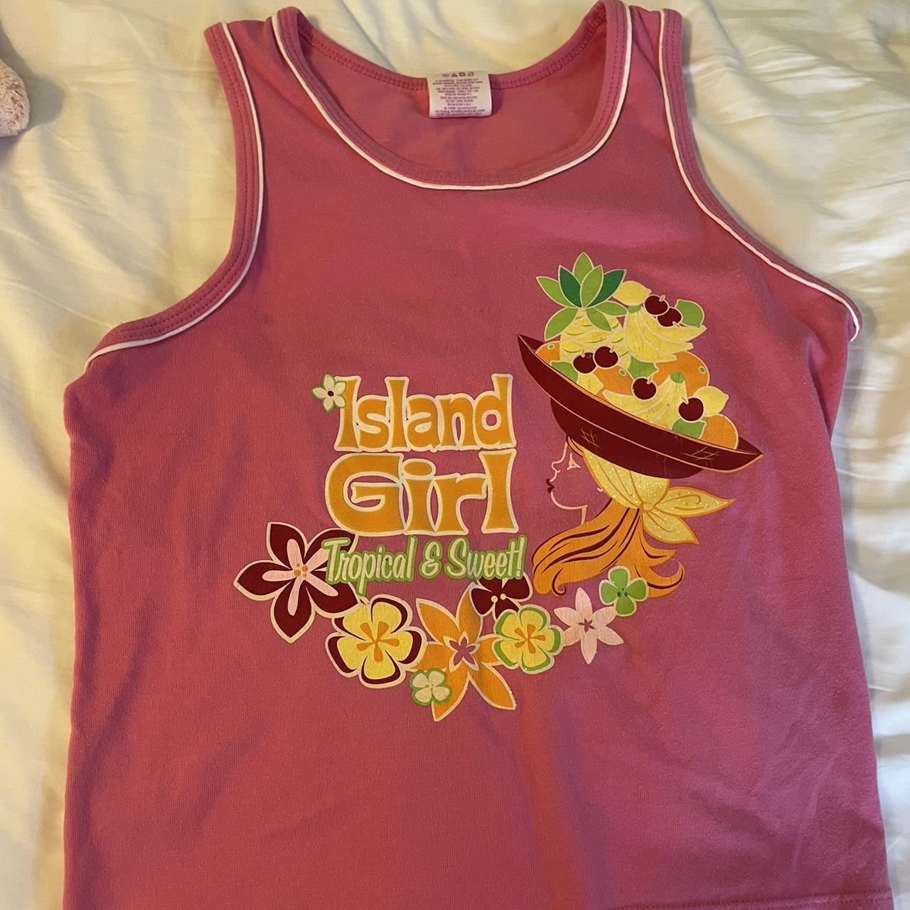 vintage coconut girl beachy baby tee / tank top... - Depop