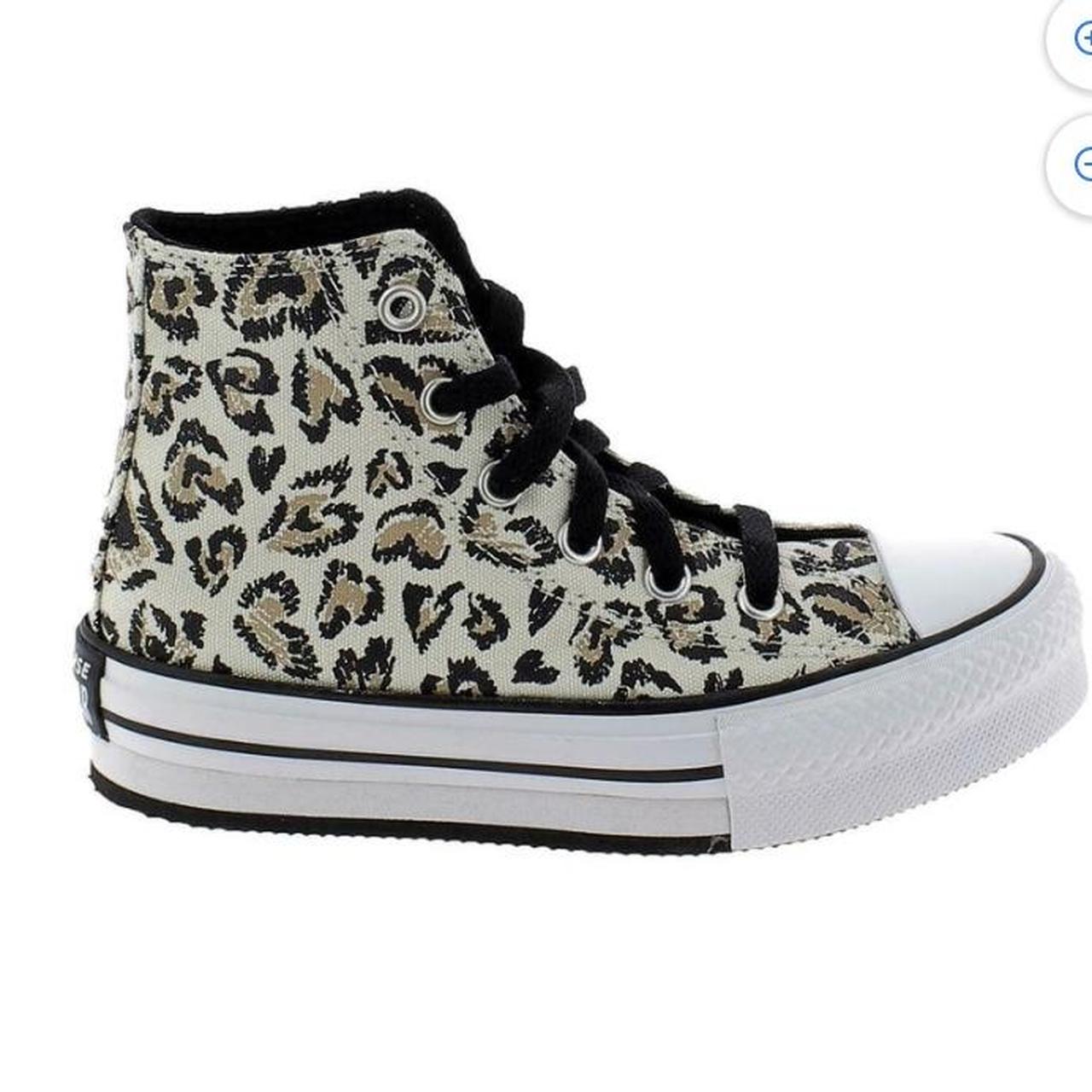 Black and white 2024 cheetah converse