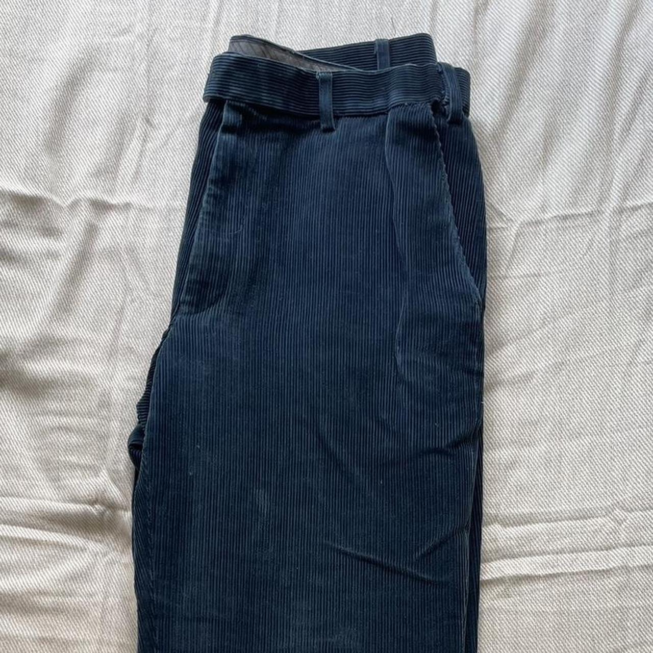 Blue vintage corduroy trousers/cord pants Size... - Depop