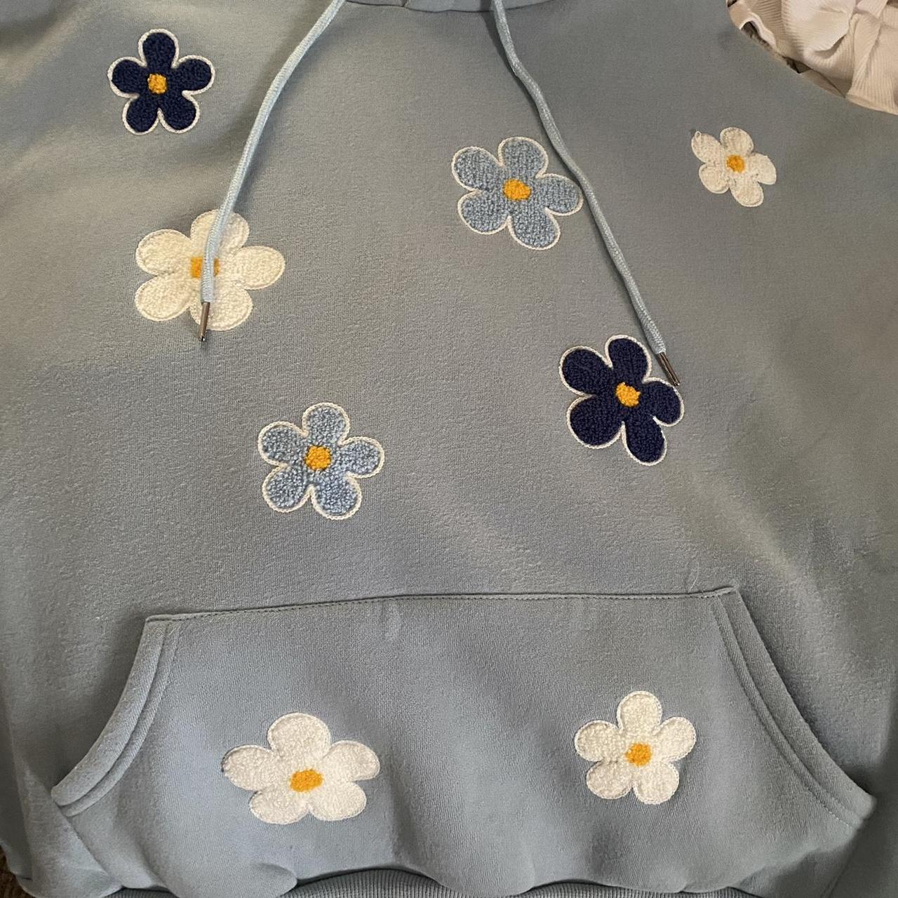 Women's Blue and Navy Hoodie (2)