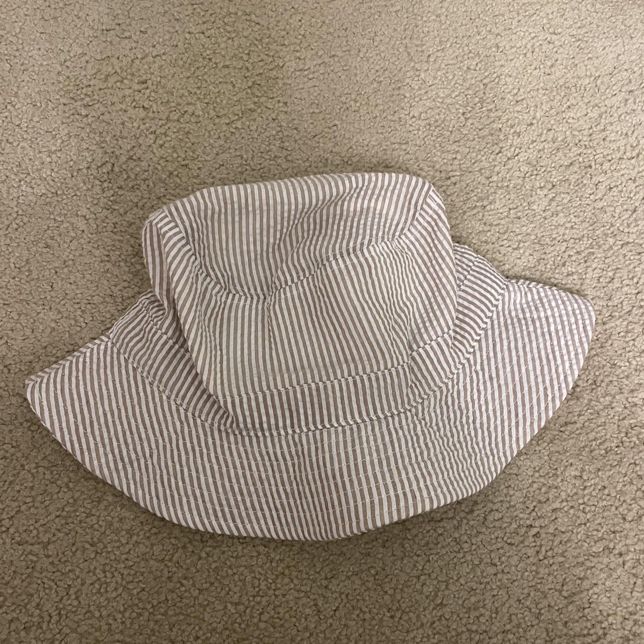 Urban Outfitters Striped Straw Bucket Hat