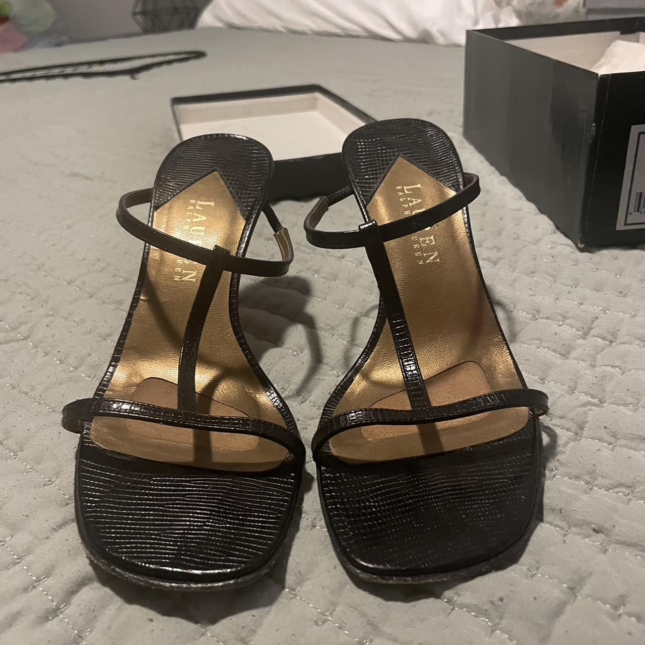 Vintage Polo Ralph Lauren strap heels size 7 Depop