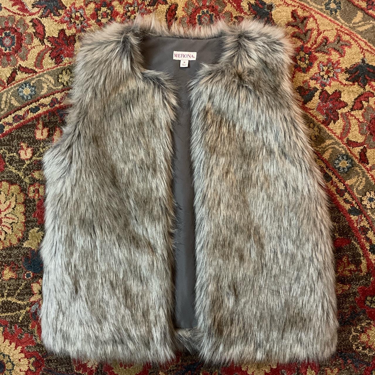 Merona fur sale vest