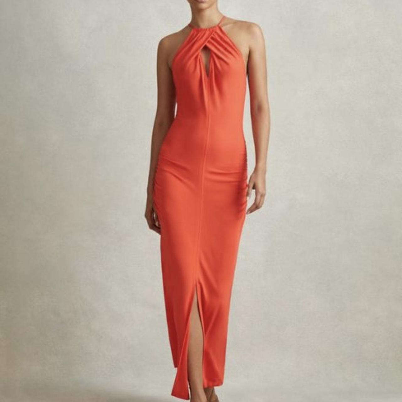 Reiss Kia orange dress size UK 12 worn once *As | Depop