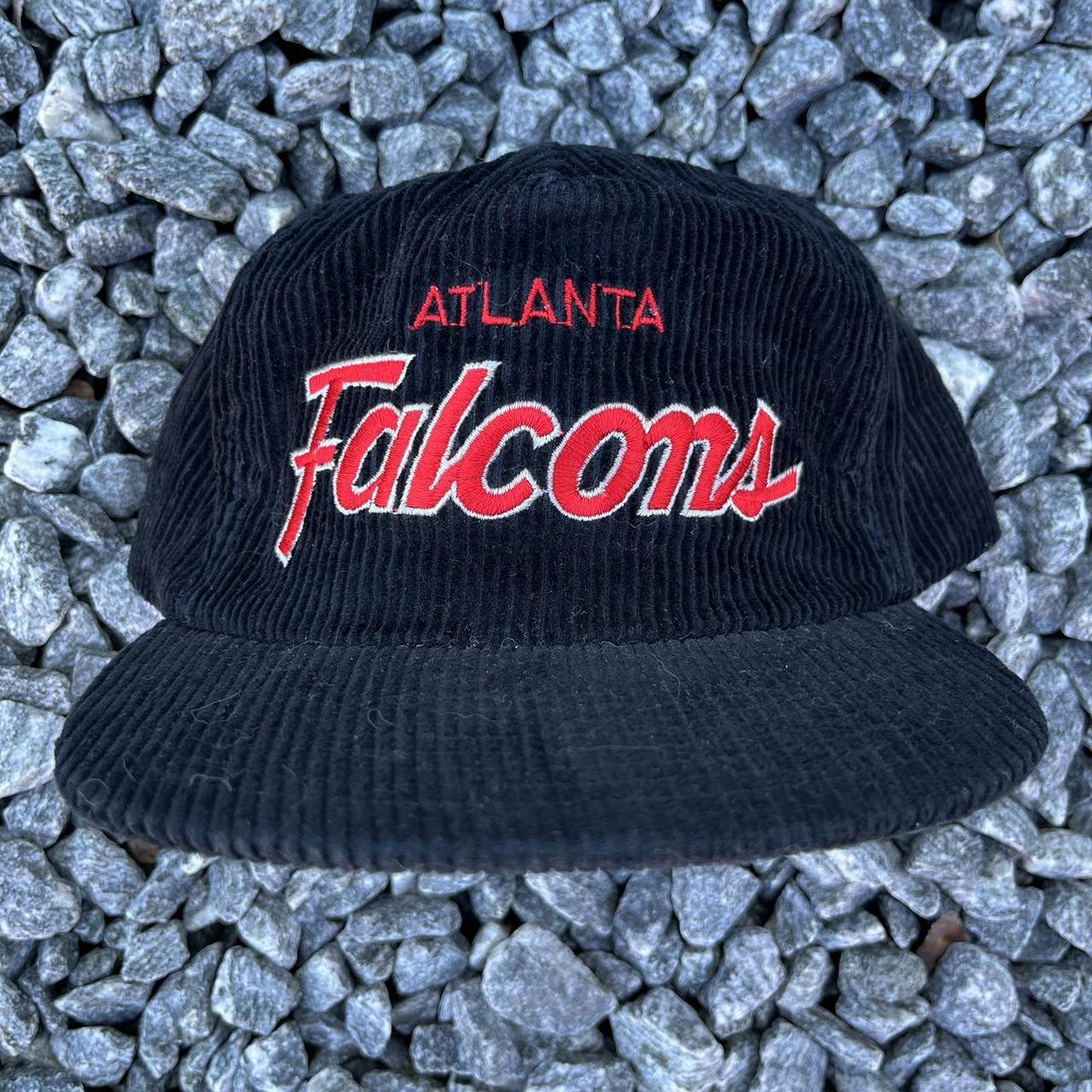 Vintage 90s Atlanta Falcons Corduroy Script Hat Depop