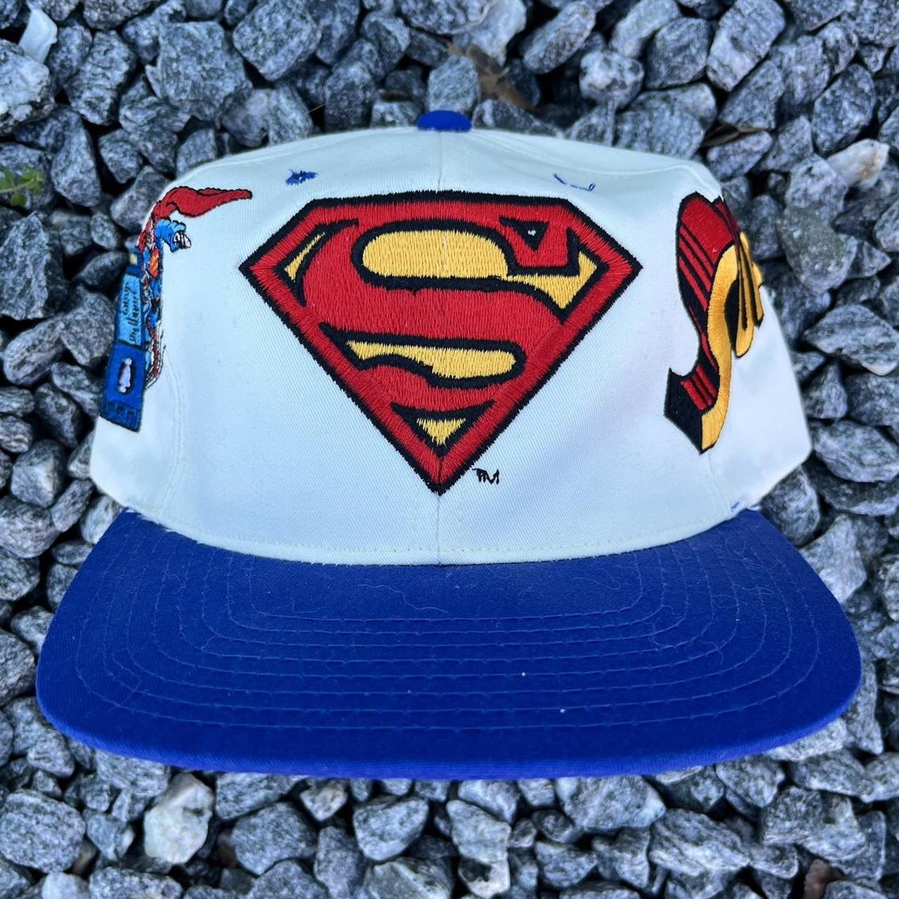 Vintage 90s Superman Snapback Hat Cap DC