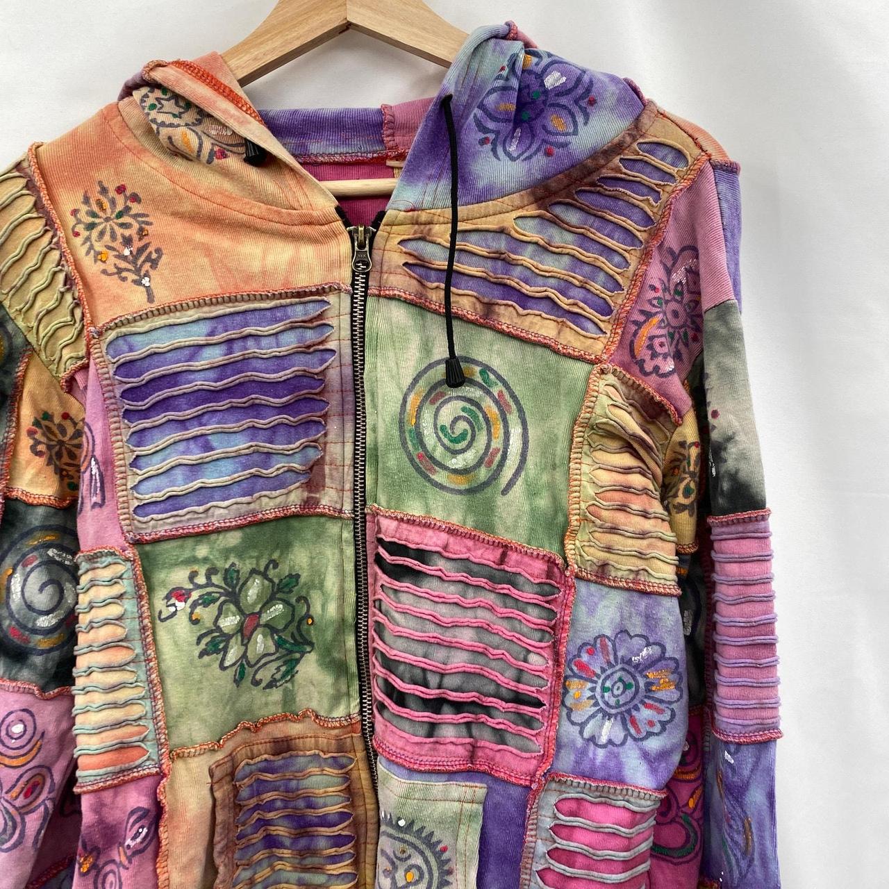 Women's Jacket - Multi - M – Y2K funky patchwork … - image 3