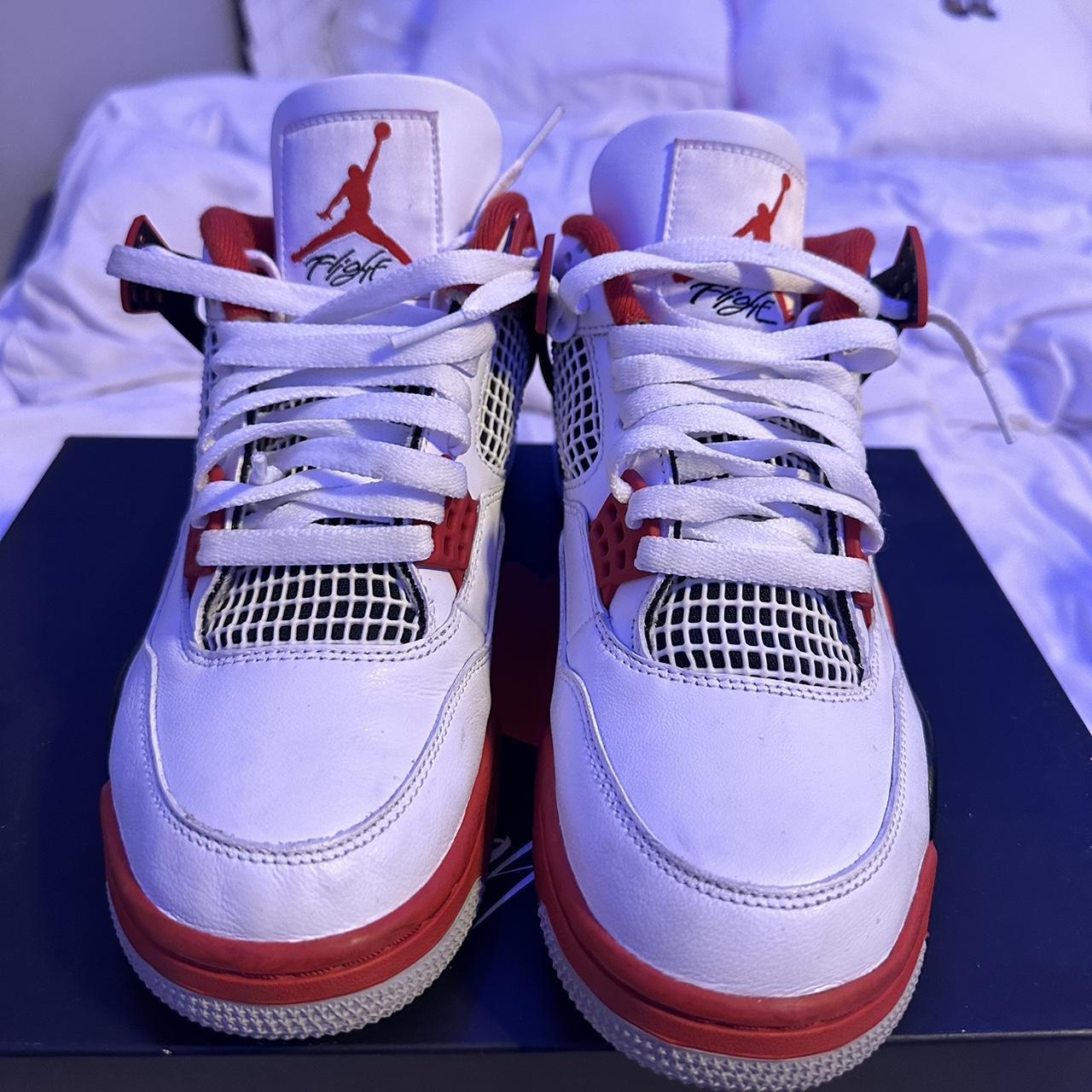 Jordan 4 “Fire Red” (2020 v) • size m 7.5 / w 9 • og... - Depop