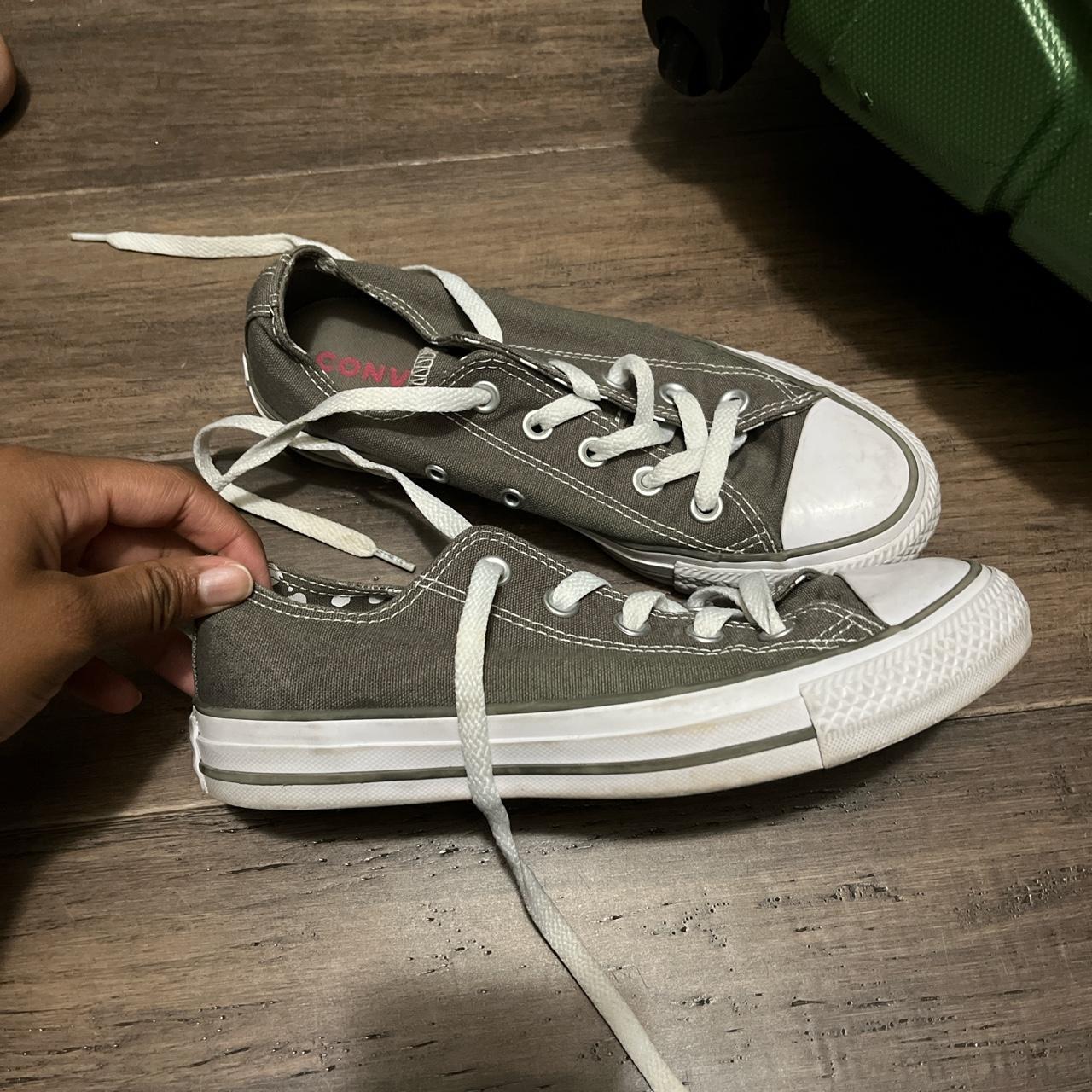 olive green converse