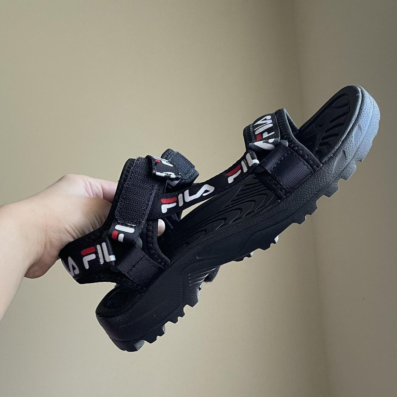 Fila 2024 black sandals