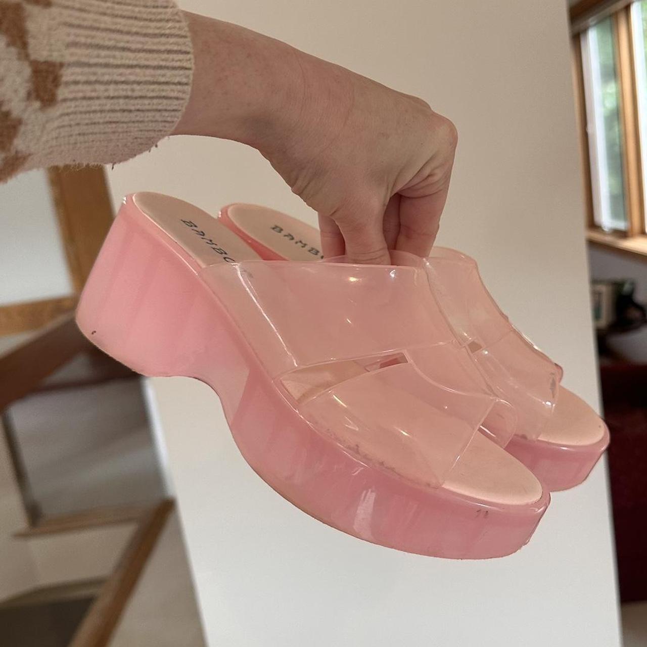 Pink jelly platform sandals online