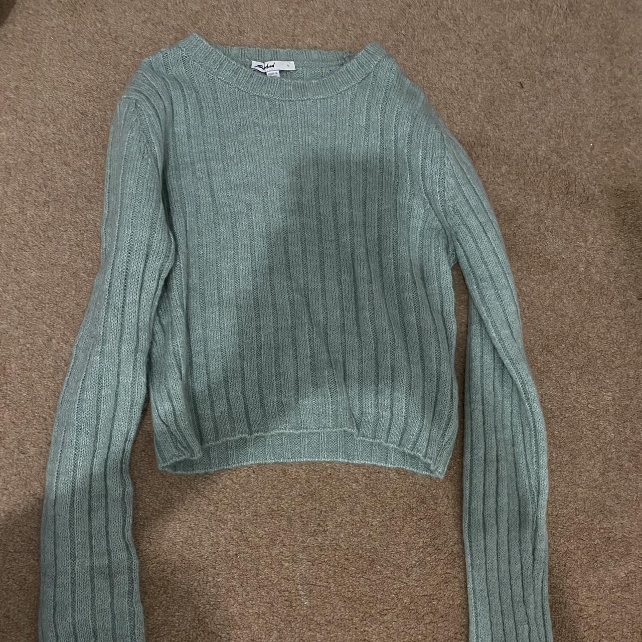 Light blue subdued jumper, size S (6/8/10), worn one... - Depop