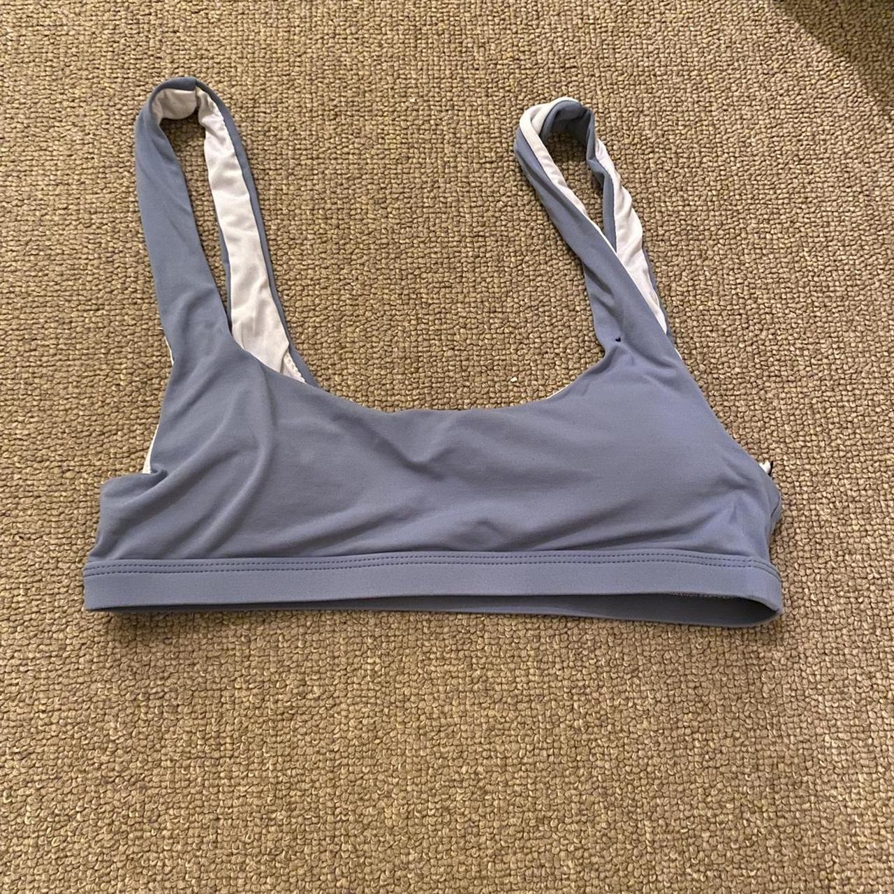 cotton on blue bikini top with removable... - Depop