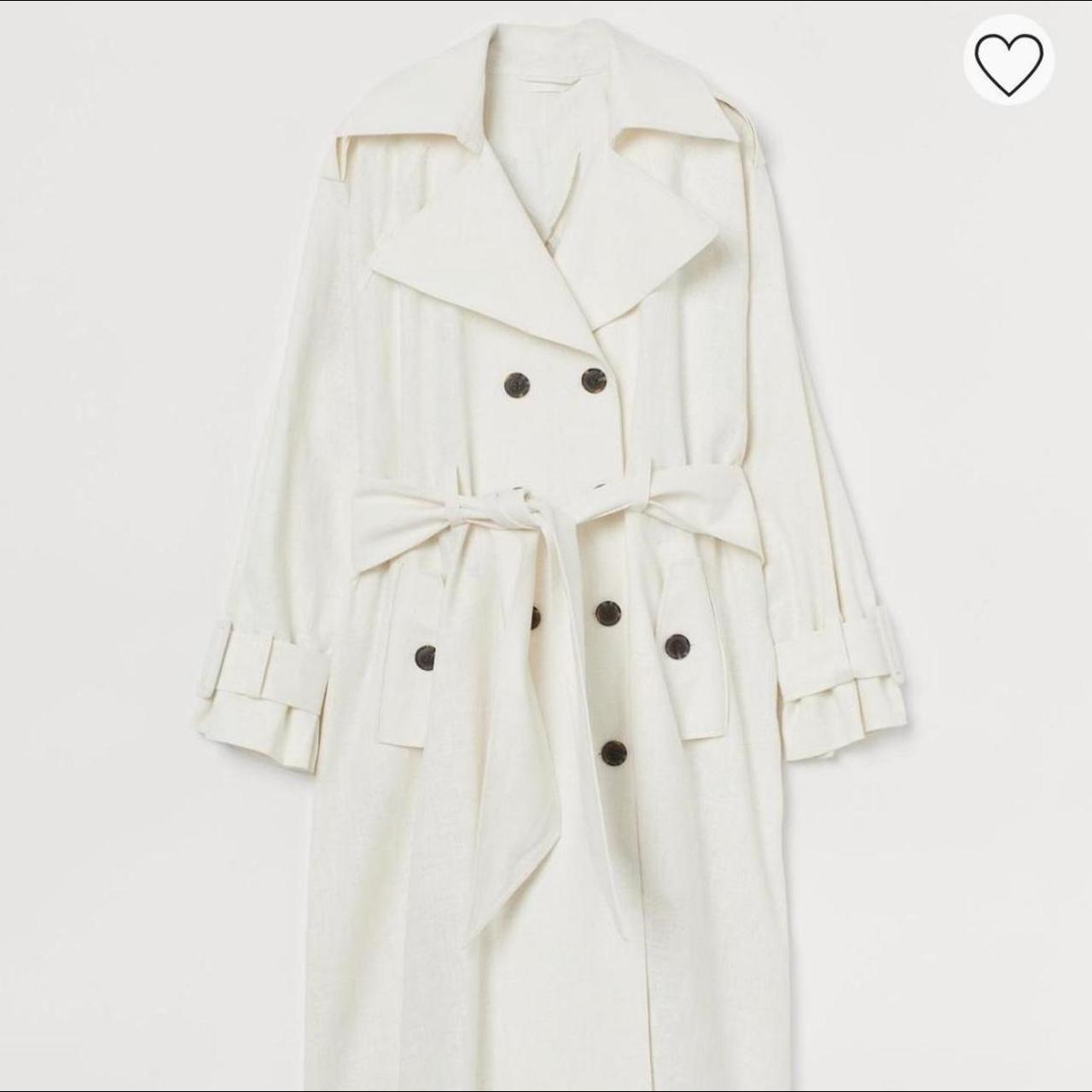 H&M lined linen trench coat worn a few times Depop
