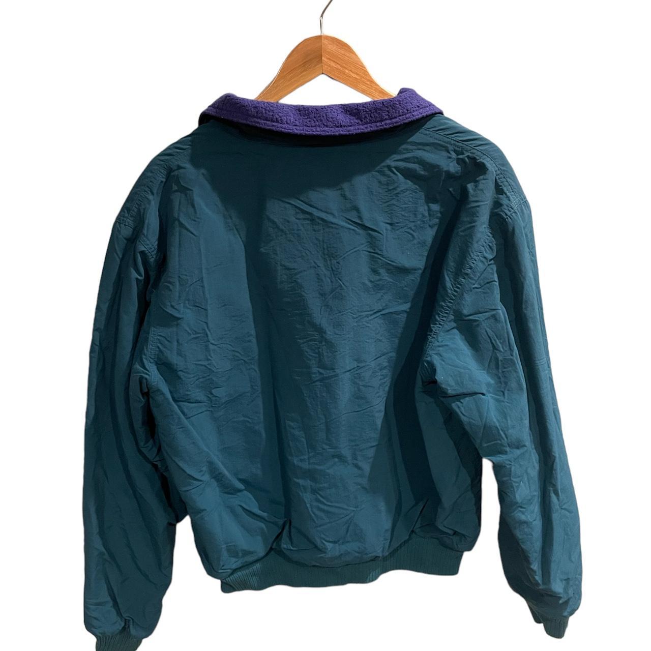Eddie Bauer Men's Green and Purple Jacket | Depop