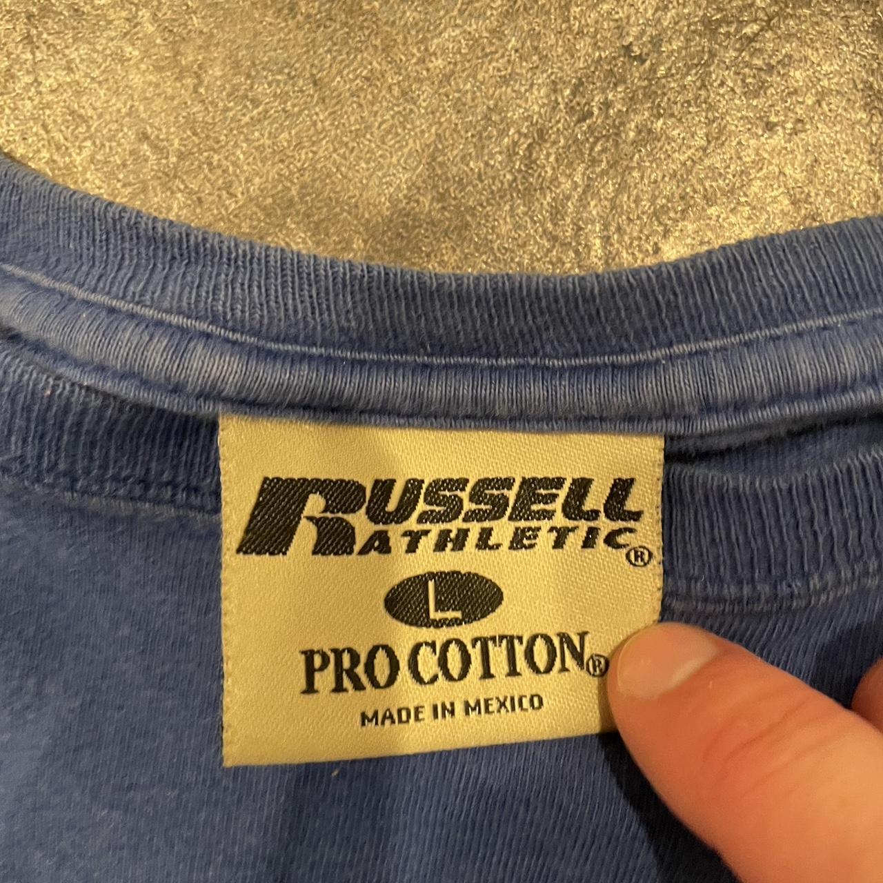 Russell Athletic Men's Blue Tshirt Depop