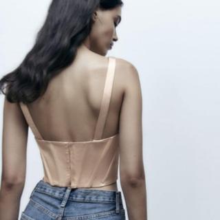 Zara satin corset - Depop